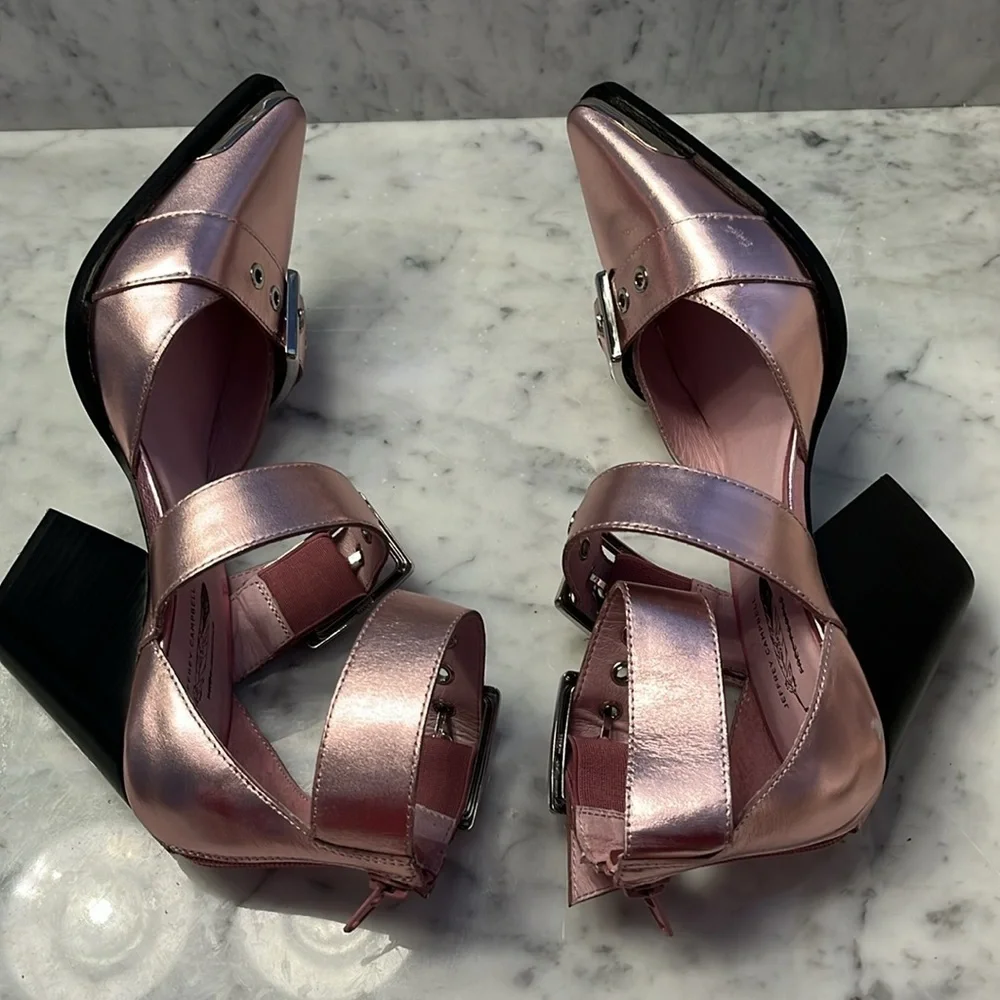 Free People x Jeffrey Campbell Hendrix Heels Pink Size 8 NWT READ